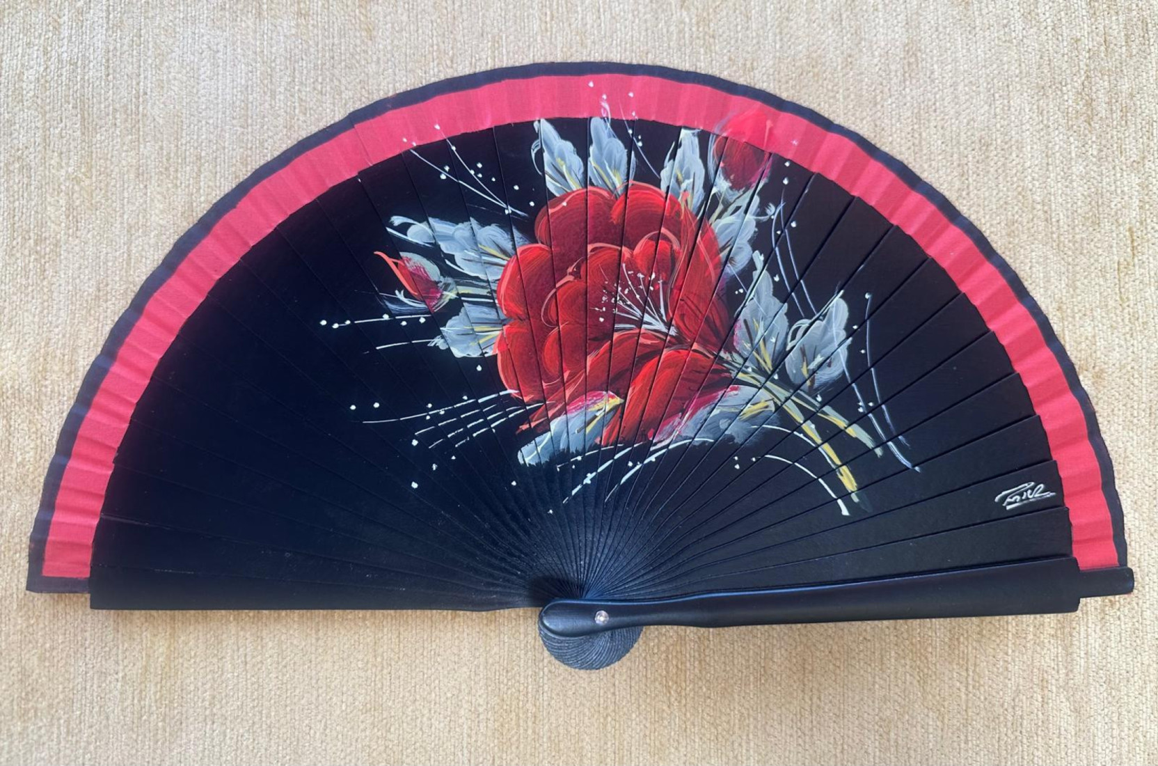 Abanico bolso flor