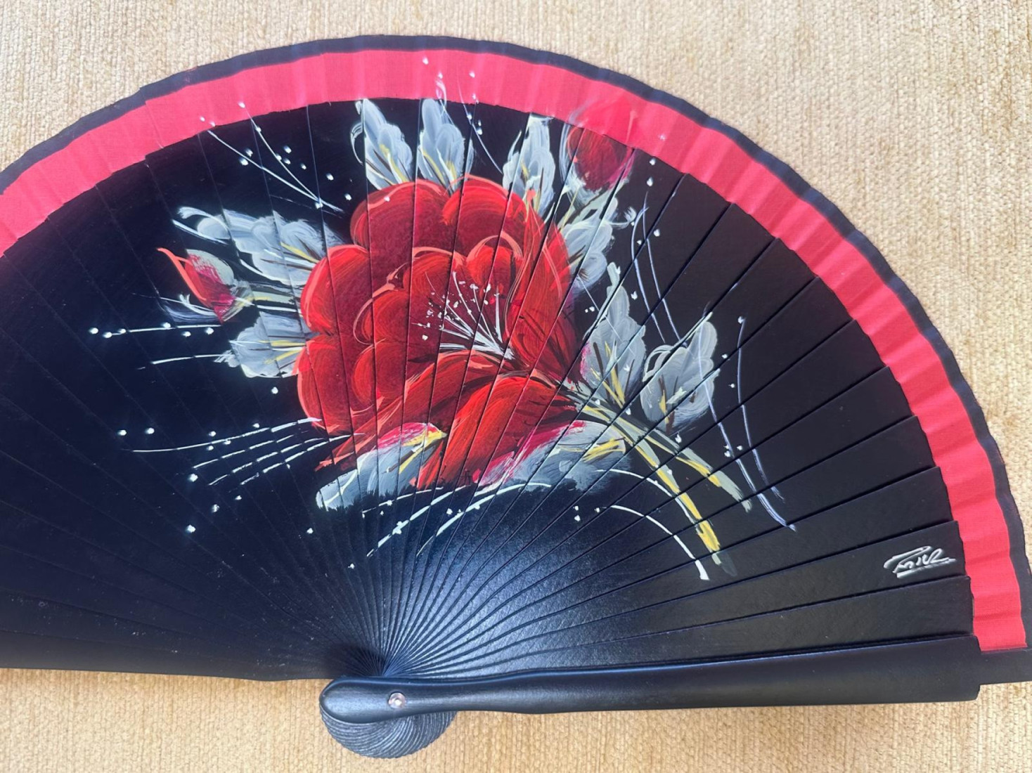 Abanico bolso flor