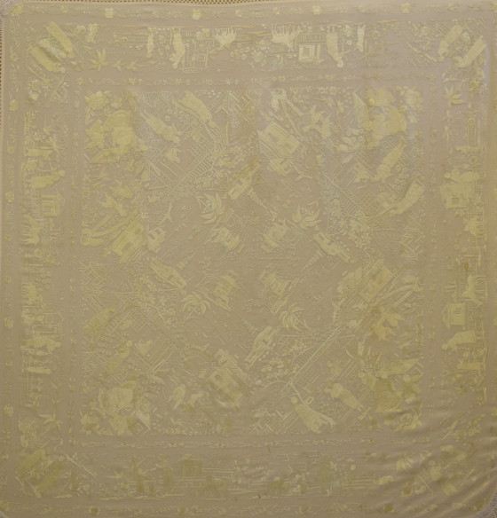 Mantón mano seda chinesco 130cm