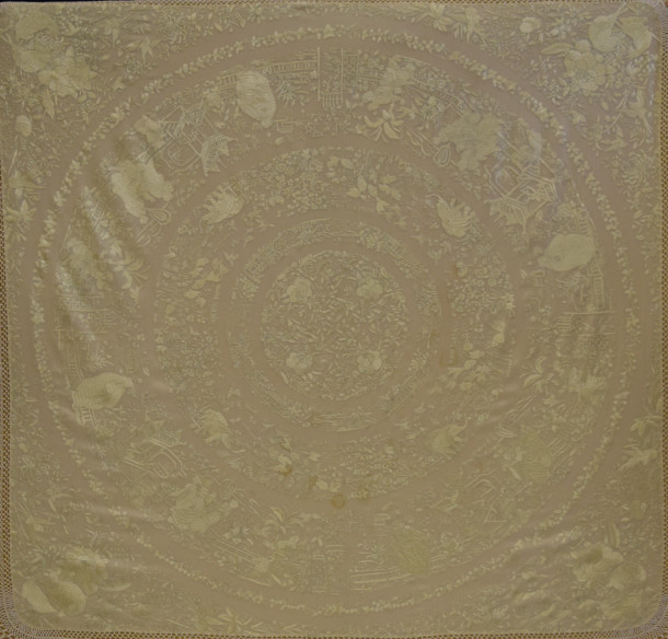 Mantón mano seda chinesco circular 135cm
