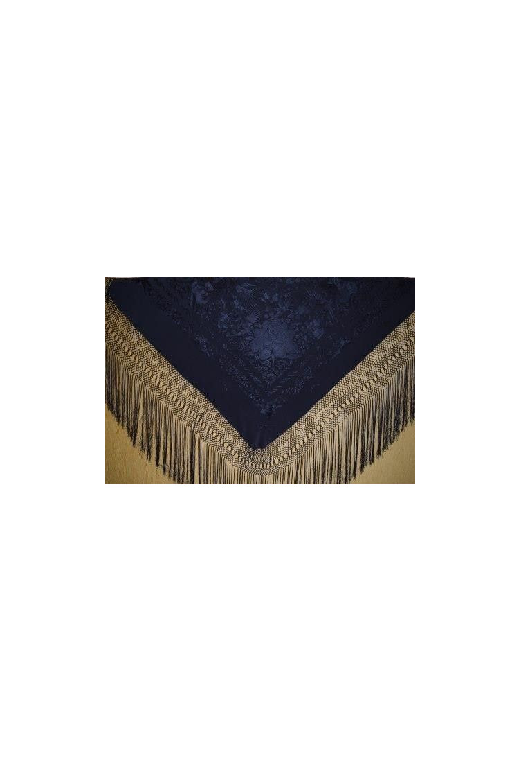 Mantón bordado a mano en seda 140 cm