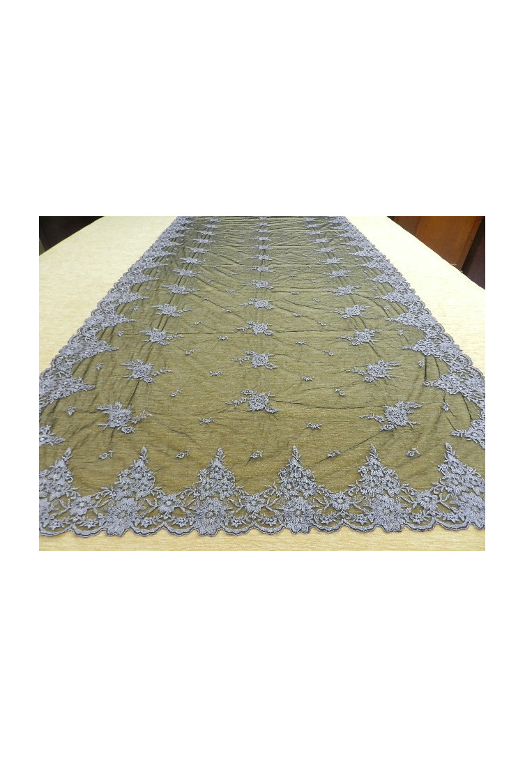 Mantilla máquina negro plata 120*220