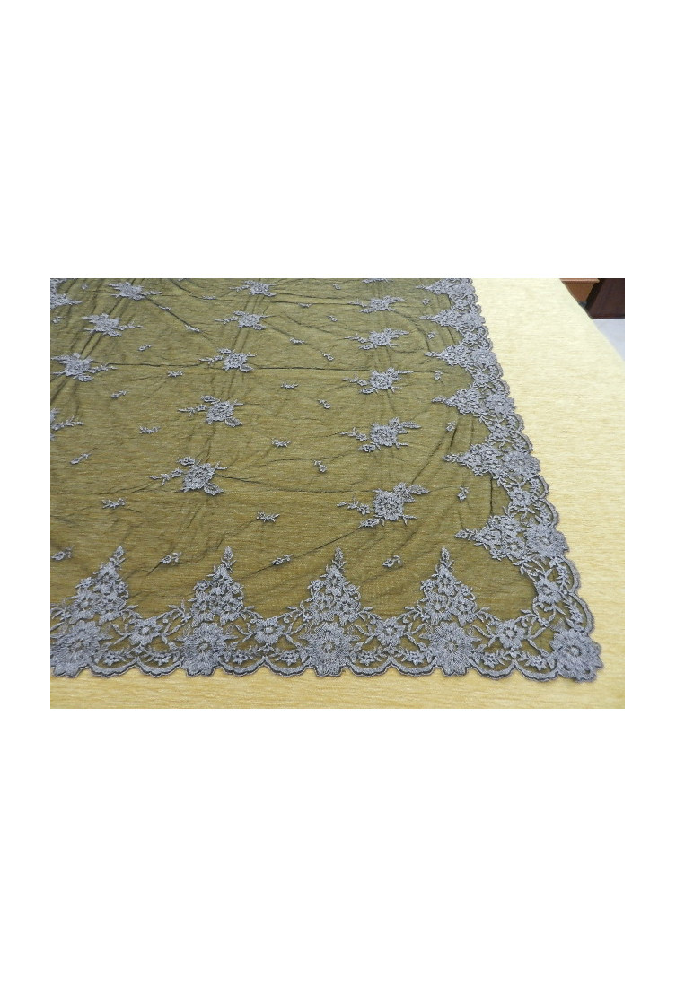 Mantilla máquina negro plata 120*220