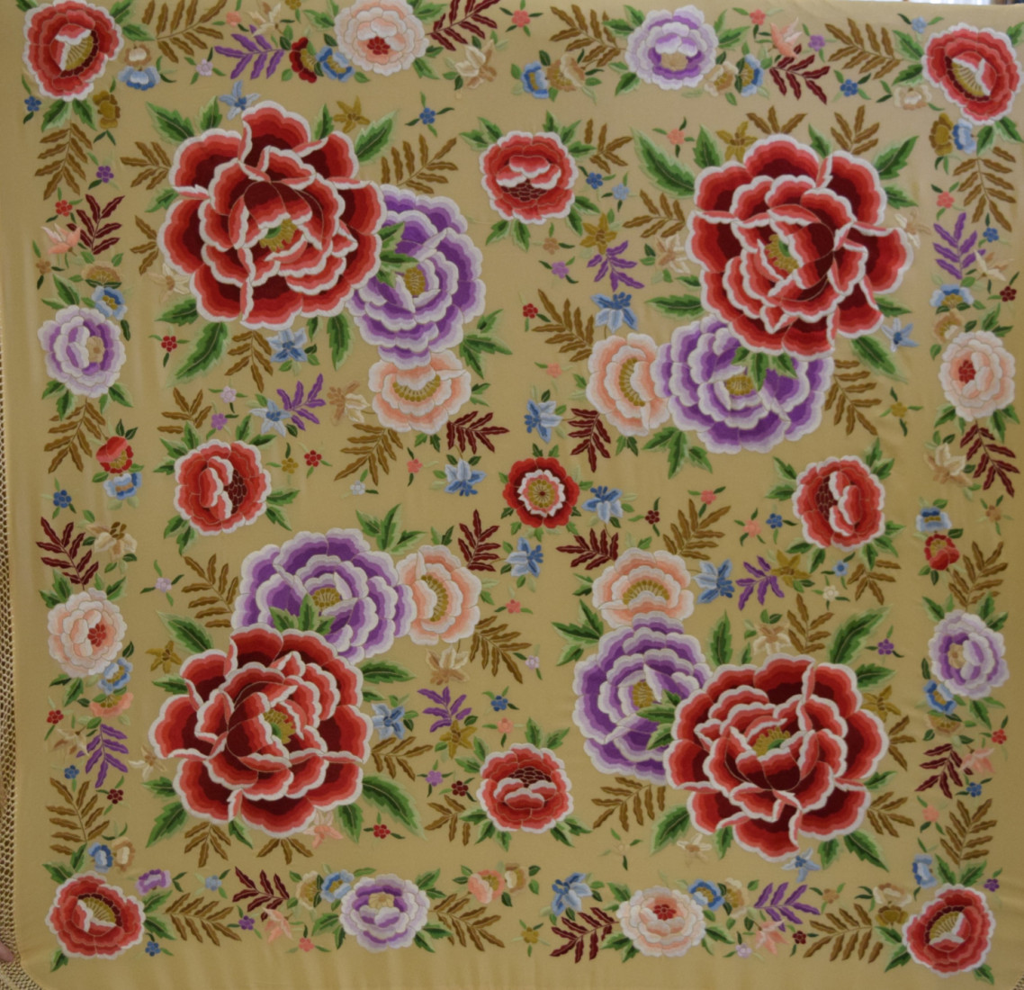 Mantón mano seda 140cm