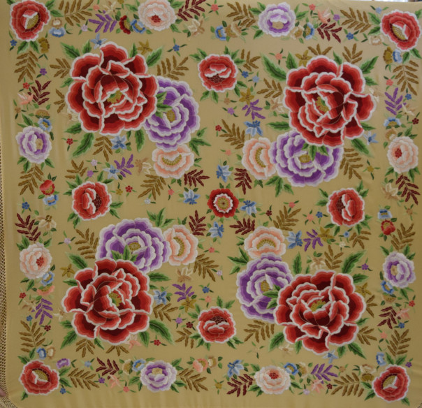 Mantón mano seda 140cm
