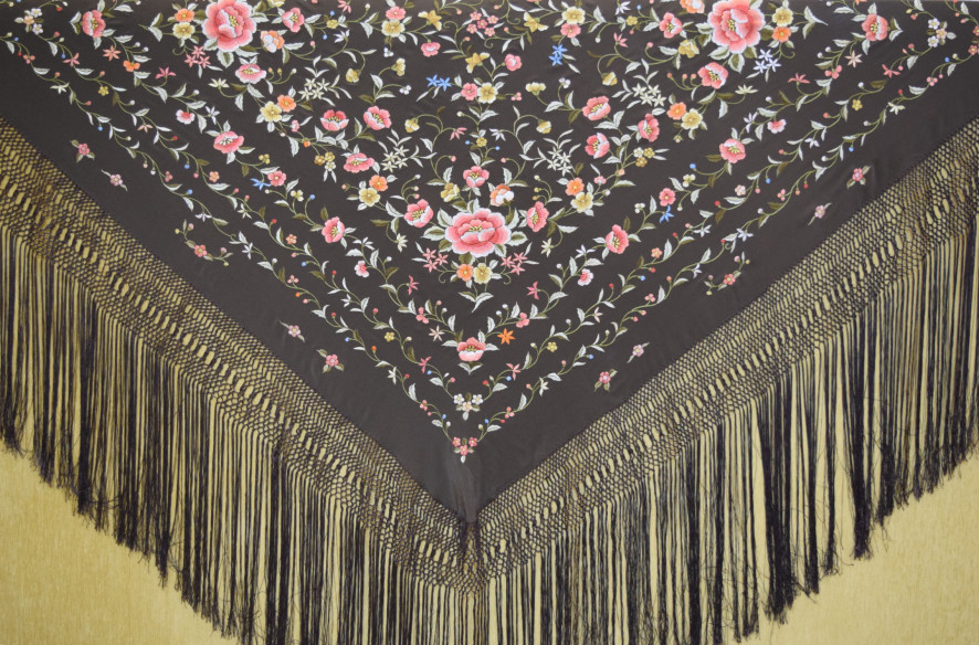 Mantón mano seda 140cm