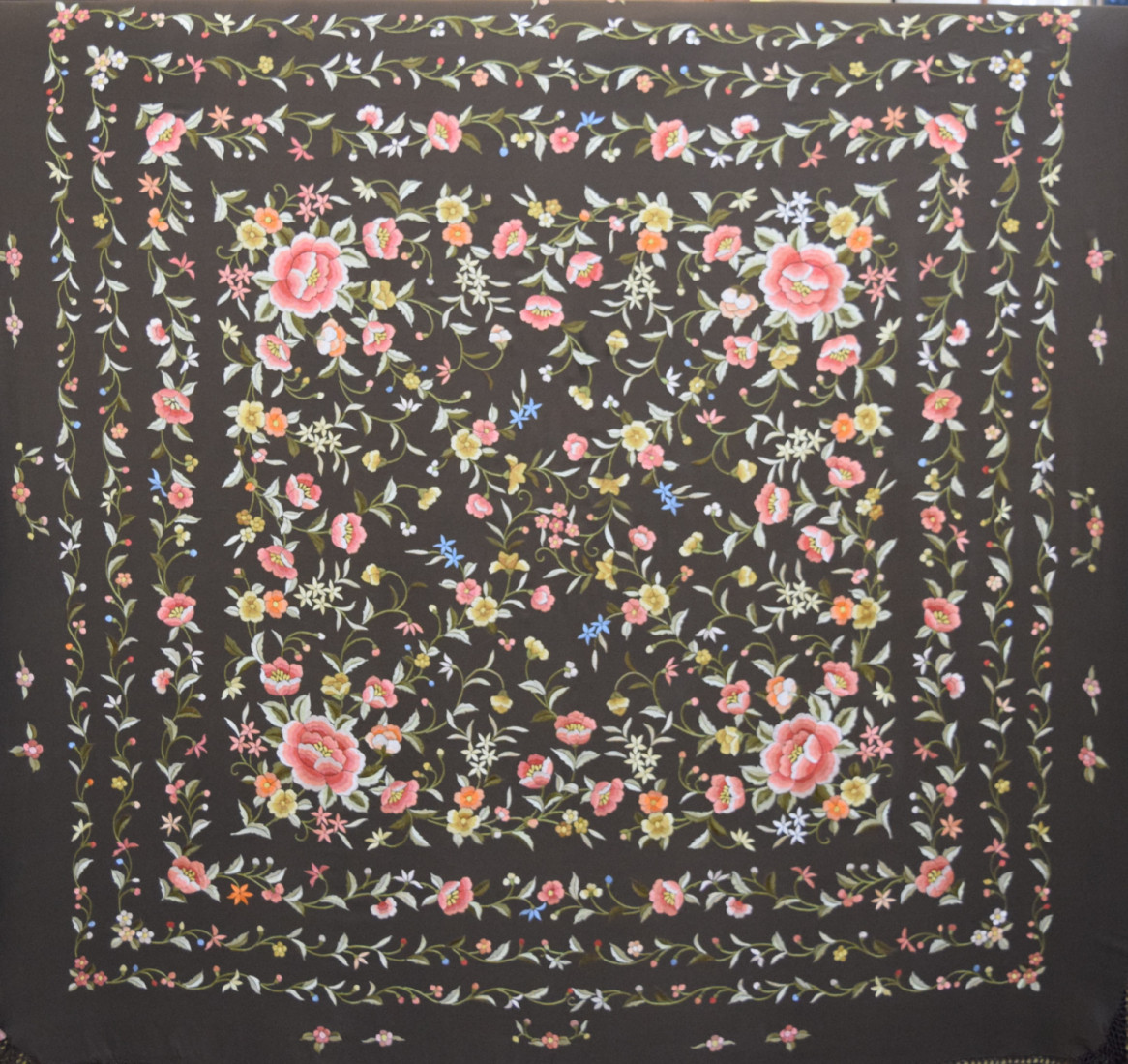 Mantón mano seda 140cm
