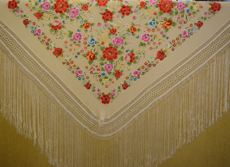 Mantón mano seda 140cm