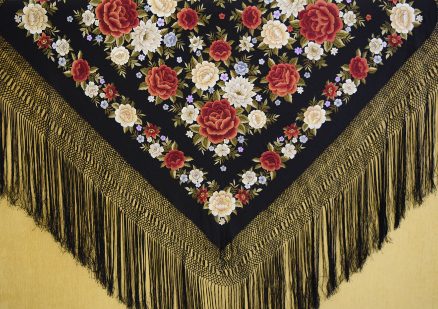 Mantón mano seda 135cm