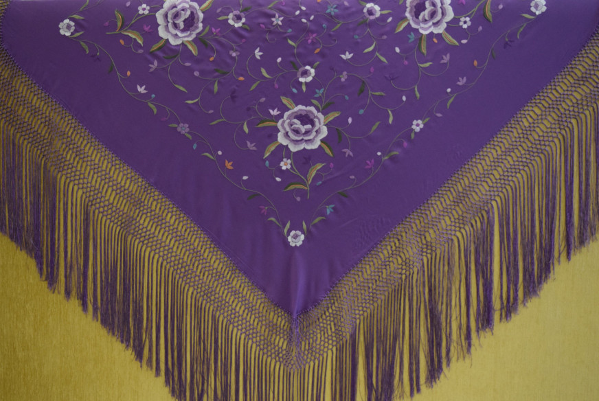 Mantón mano seda 115cm