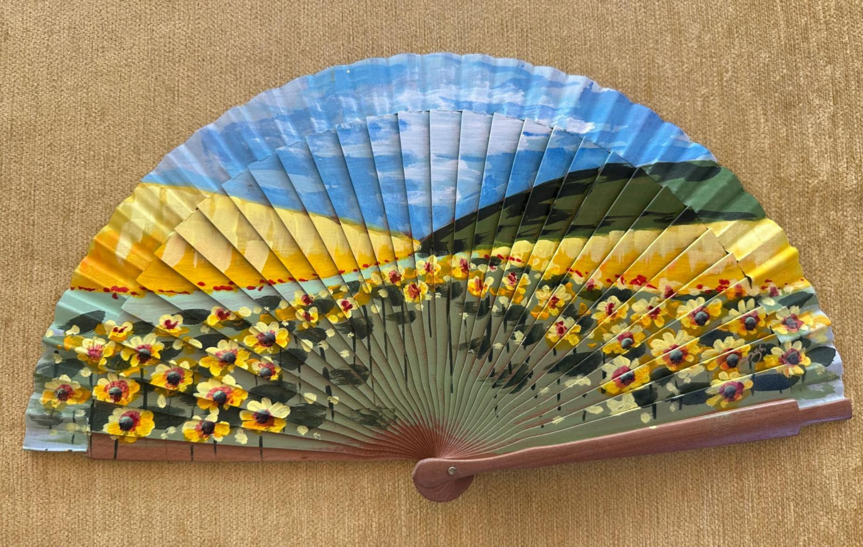 Abanico peral girasoles