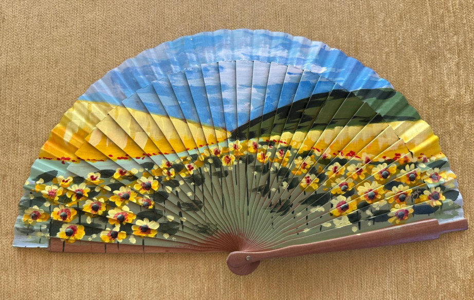 Abanico peral girasoles