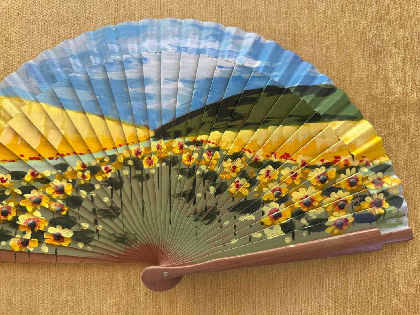 Abanico peral girasoles