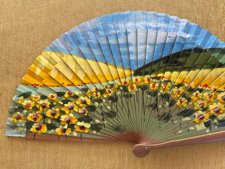 Abanico peral girasoles