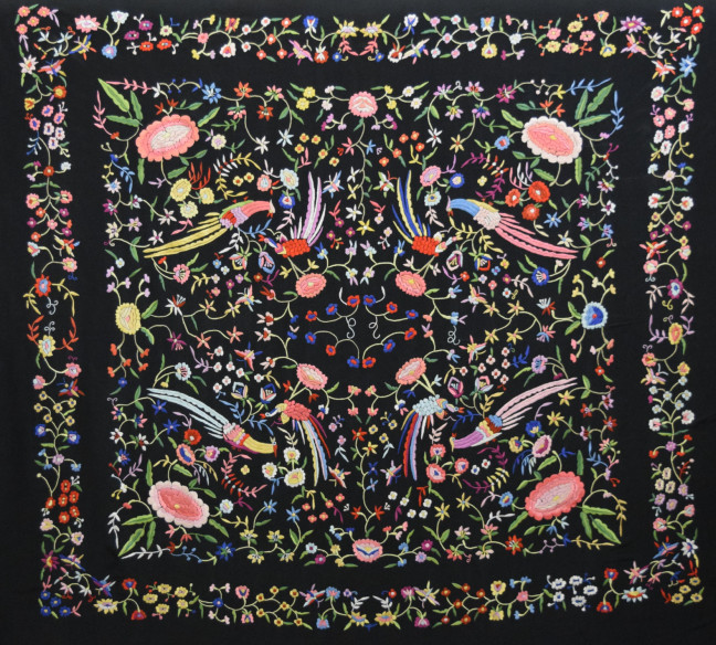 Mantón mano crespón 155cm