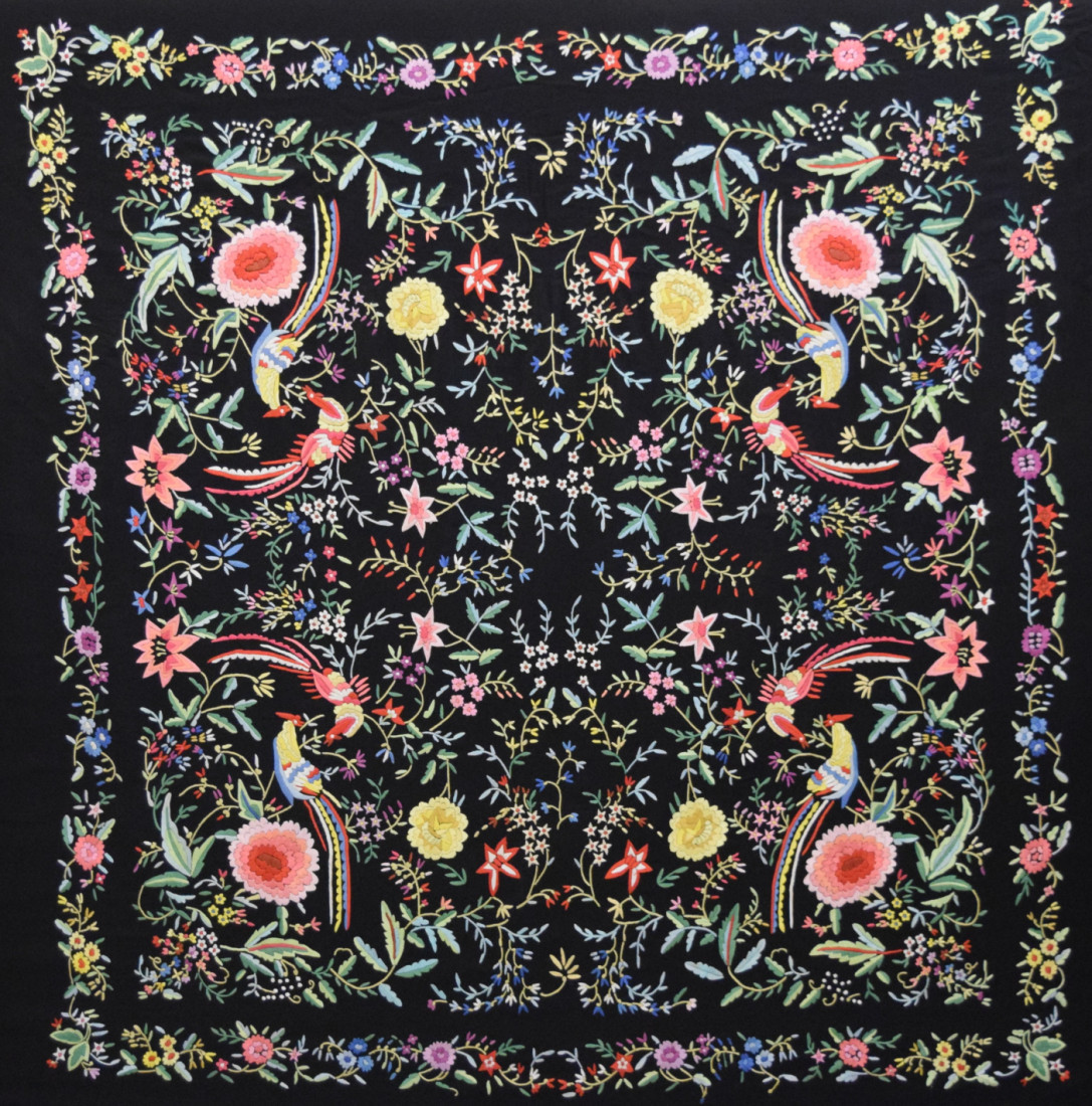 Mantón mano crespón 155cm