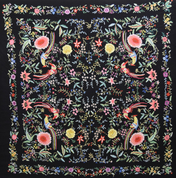 Mantón mano crespón 155cm