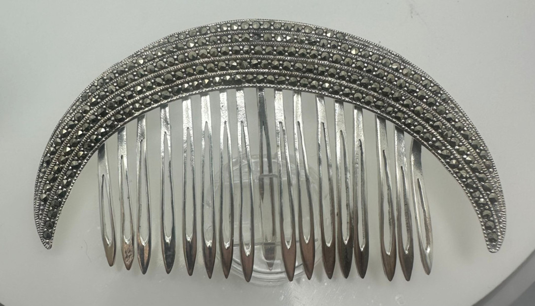 Peinecillo plata marcasitas