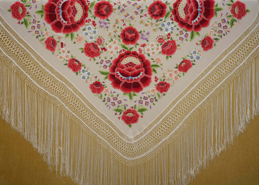 Mantón mano seda 140cm