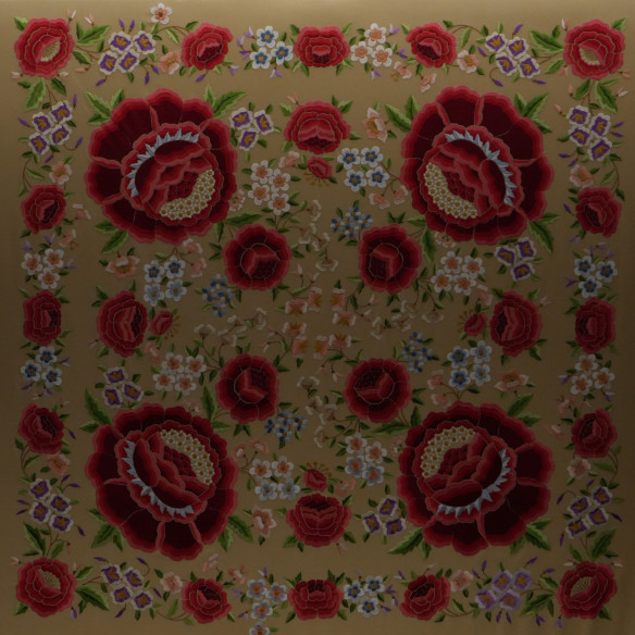 Mantón mano seda 140cm