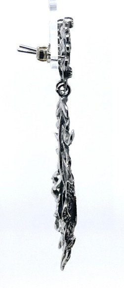 Pendiente plata marcasitas