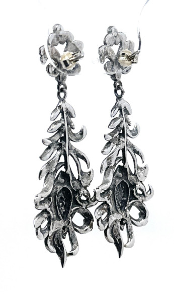 Pendiente plata marcasitas