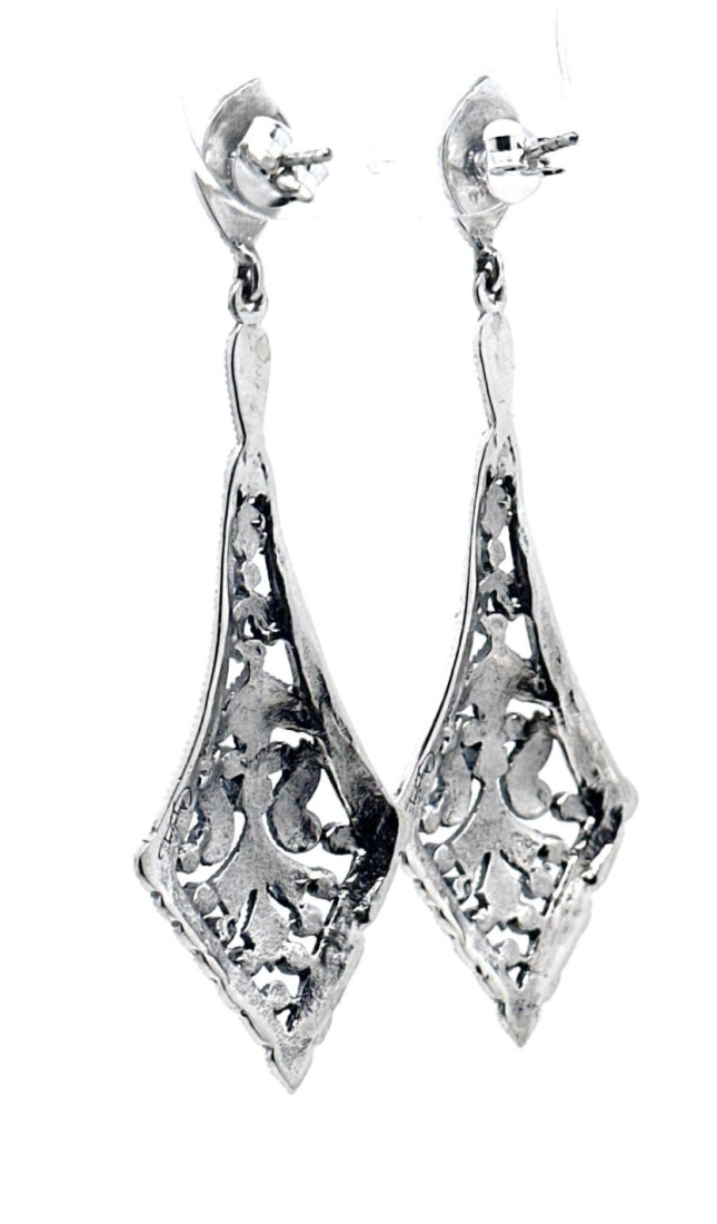 Pendiente plata marcasitas
