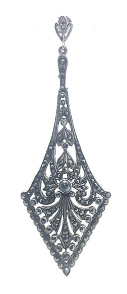 Pendiente plata marcasitas
