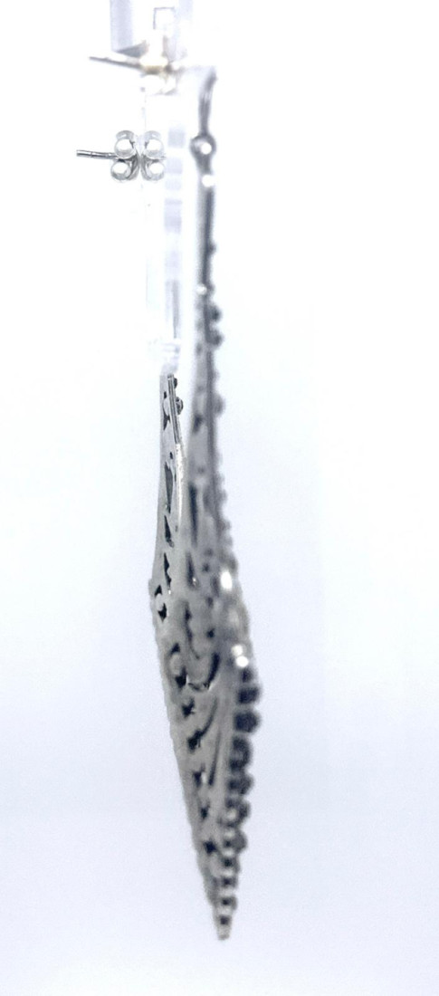 Pendiente plata marcasitas