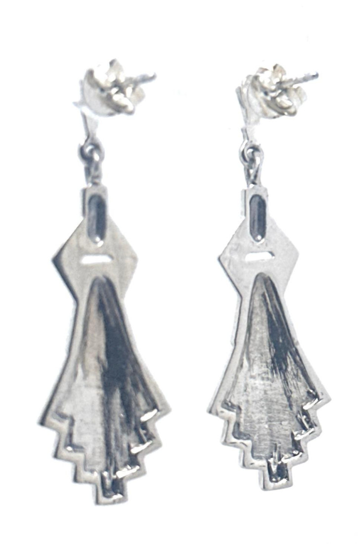 Pendiente plata marcasitas