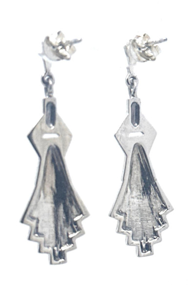 Pendiente plata marcasitas