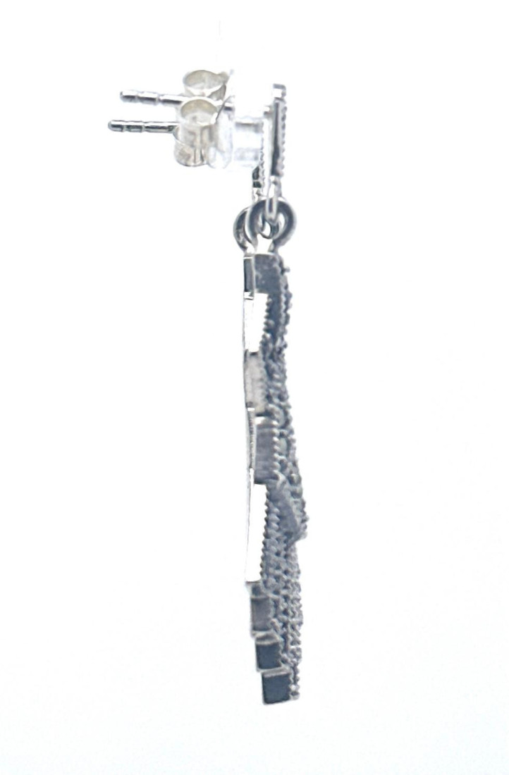 Pendiente plata marcasitas