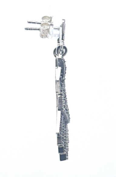 Pendiente plata marcasitas
