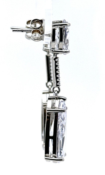Pendiente plata cristal
