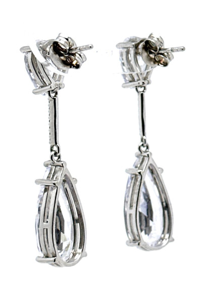 Pendiente plata cristal