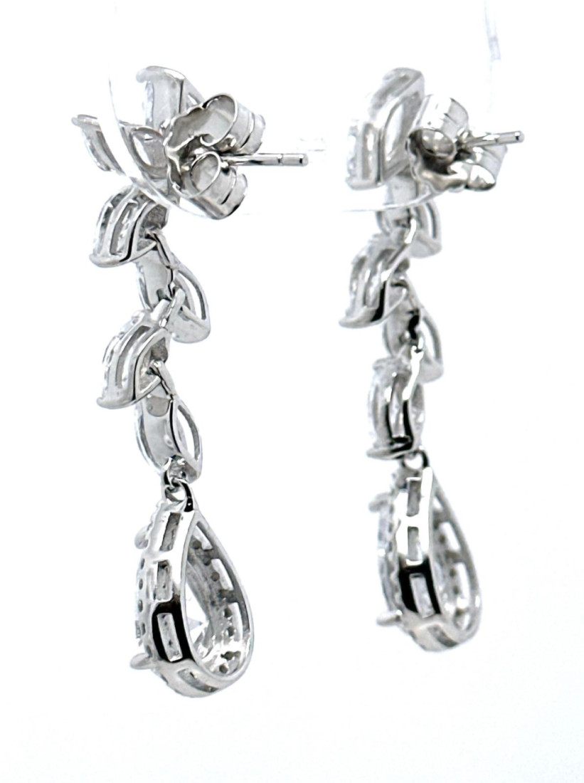 Pendiente cristal plata