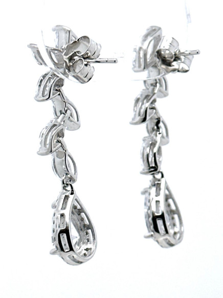 Pendiente cristal plata