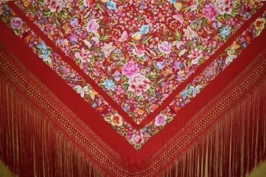 Mantón mano seda 140cm