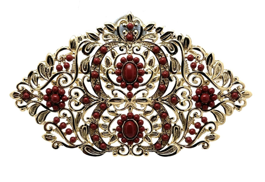 Broche chapado corales