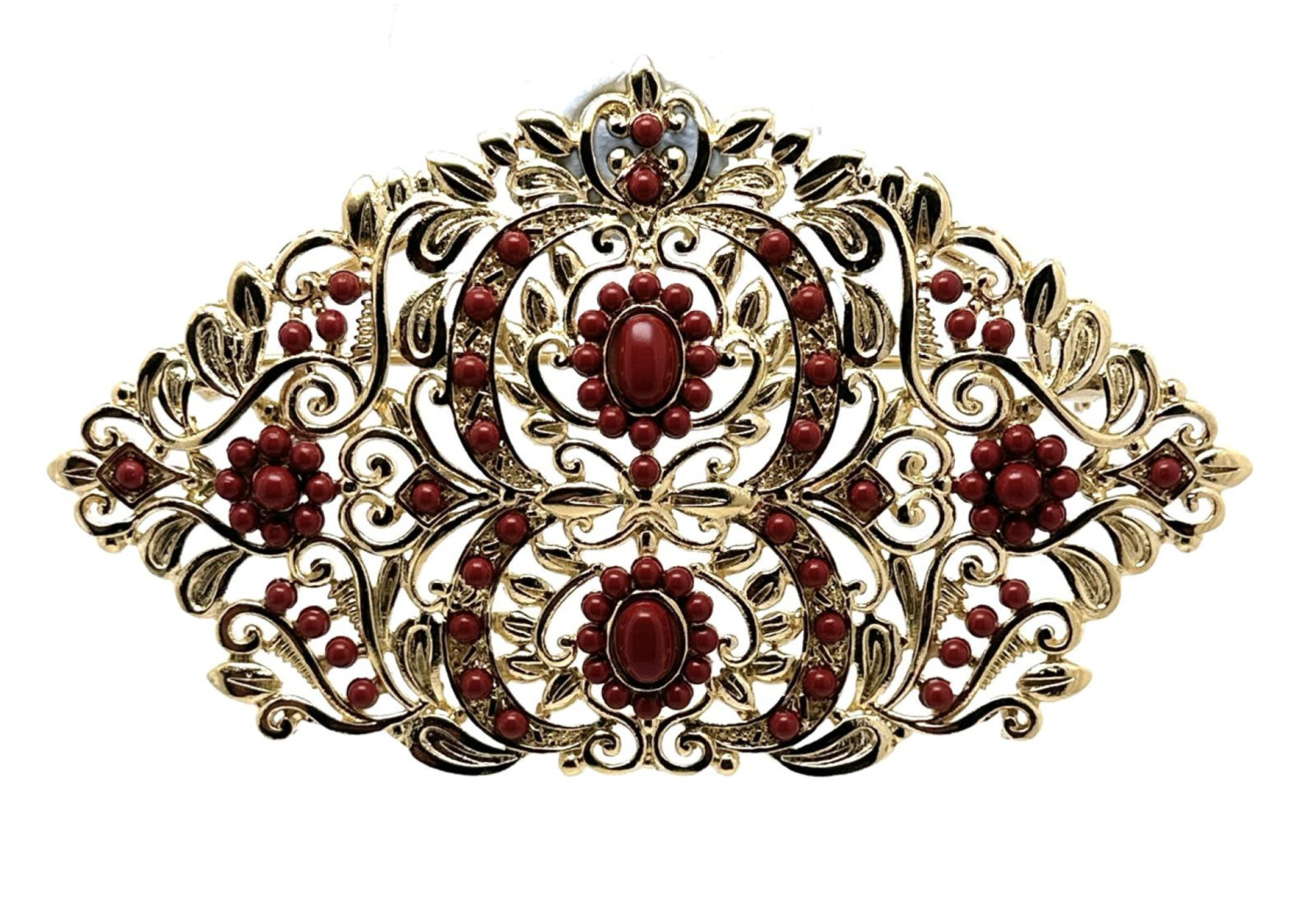 Broche chapado corales
