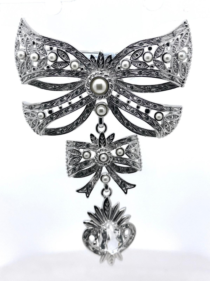 Broche lazo perla