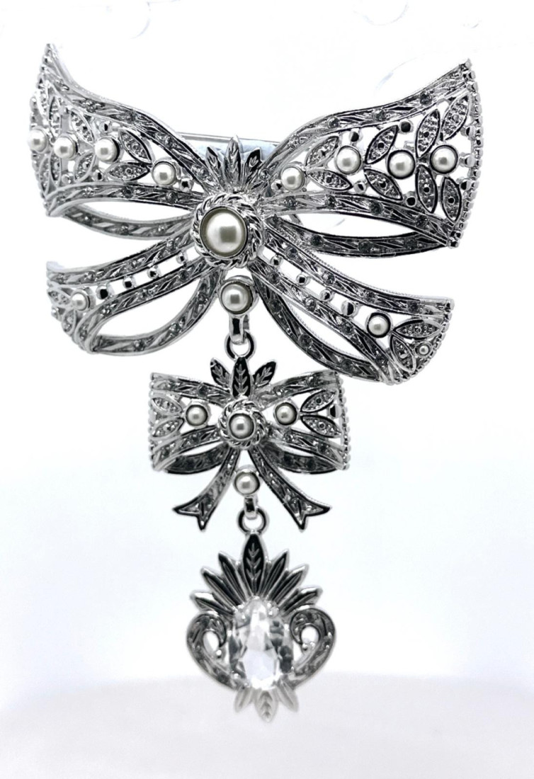 Broche lazo perla