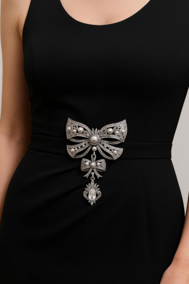 Broche lazo perla
