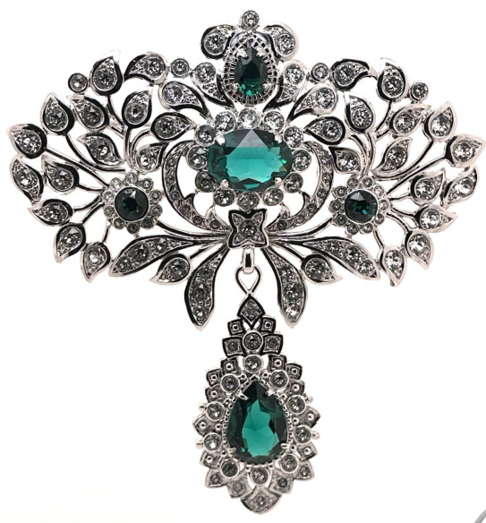 Broche esmeralda