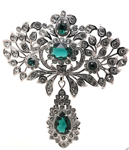 Broche esmeralda