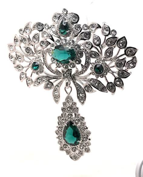 Broche esmeralda