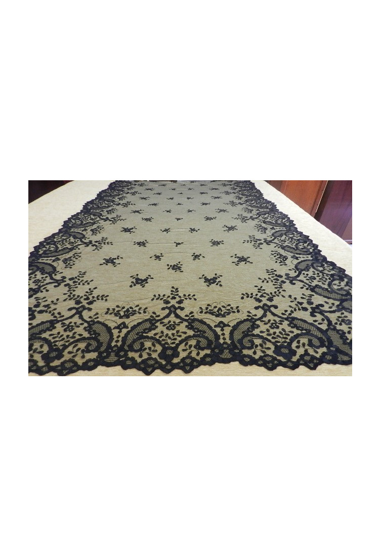 Mantilla bordada a mano en seda 120*240