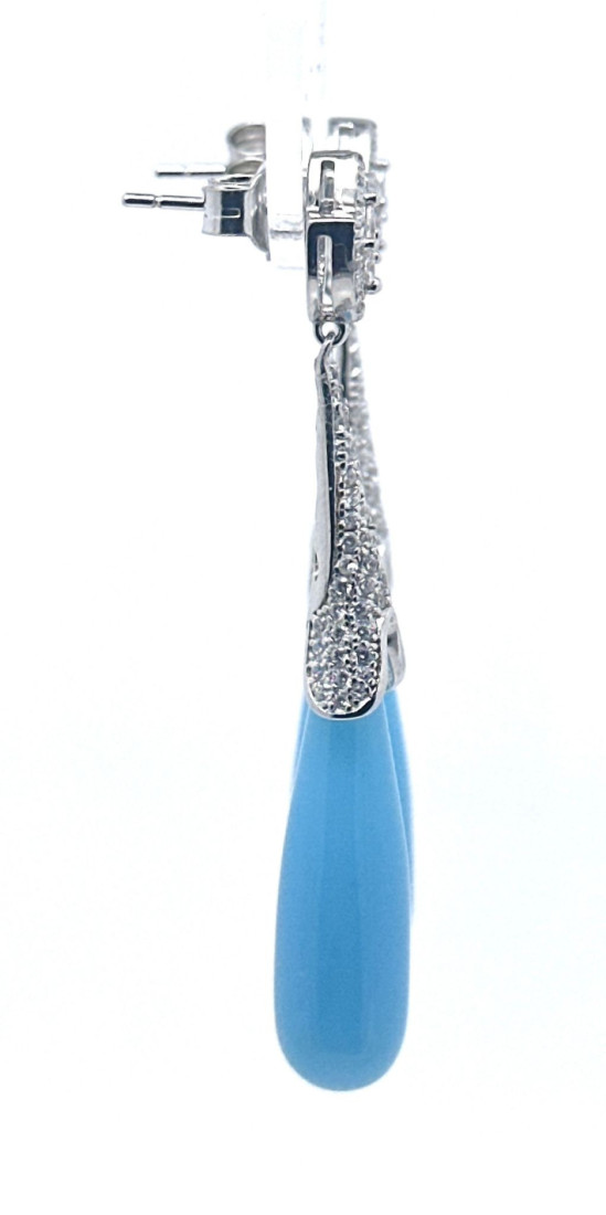 Pendiente turquesa plata