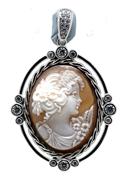 Colgante camafeo plata