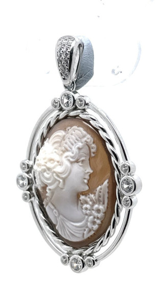 Colgante camafeo plata